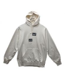 SUPREME×COMME des GARCONS SHIRT（シュプリーム×コムデギャルソンシャツ）の古着「SHIRT Split Box Logo Hooded Sweatshirt」｜ホワイト