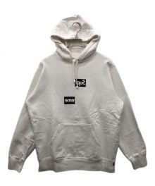 SUPREME×COMME des GARCONS SHIRT（シュプリーム×コムデギャルソンシャツ）の古着「SHIRT Split Box Logo Hooded Sweatshirt」｜ホワイト