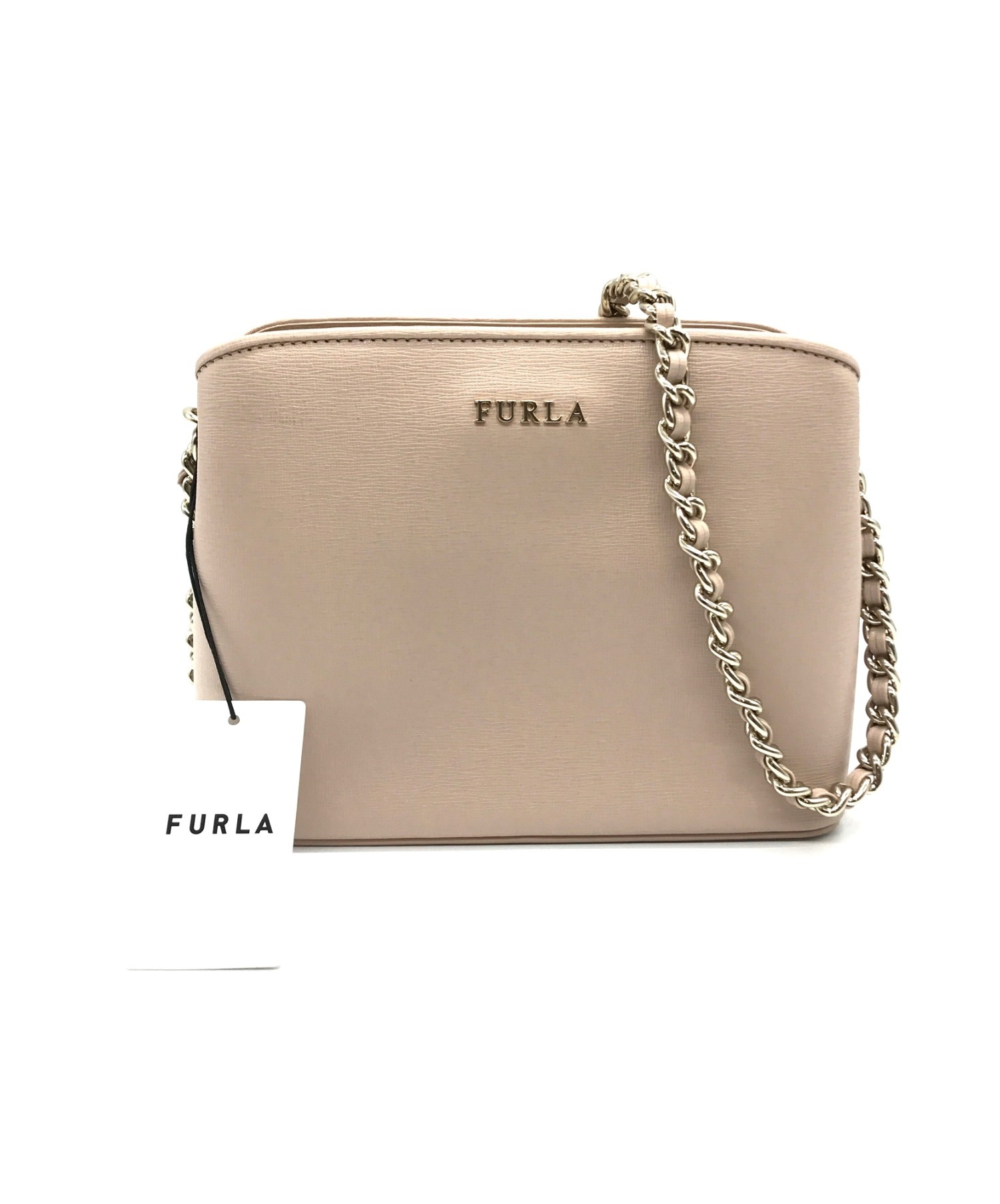 中古 古着通販 Furla フルラ Tessa Mini ショルダーバッグ ベージュ サイズ 実寸サイズをご確認ください 未使用品 ブランド 古着通販 トレファク公式 Trefac Fashion