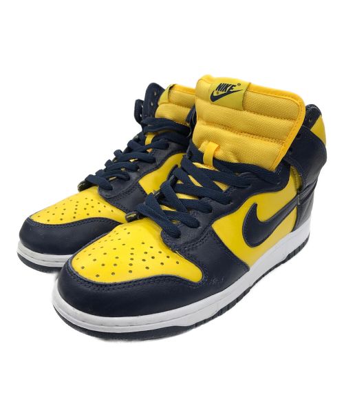 NIKE（ナイキ）NIKE (ナイキ) DUNK HI SP　スニーカー ネイビー×イエロー サイズ:US8.5の古着・服飾アイテム