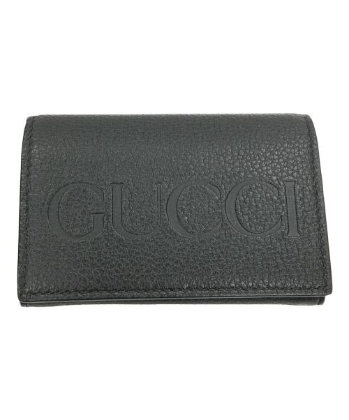 GUCCI（グッチ）GUCCI (グッチ) 名刺入れ ブラック×オレンジ サイズ:実寸サイズにてご確認ください。の古着・服飾アイテム