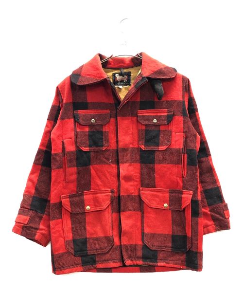 WOOLRICH WOOLEN MILLS（ウールリッチウーレンミルズ）WOOLRICH WOOLEN MILLS (ウールリッチウーレンミルズ) ヴィンテージハンティングジャケット レッド×ブラック サイズ:不明の古着・服飾アイテム