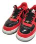 NIKE (ナイキ) ローカットスニーカー　AIR FORCE 1 LOW ID BY Y レッド×ブラック サイズ:27..5：3980円