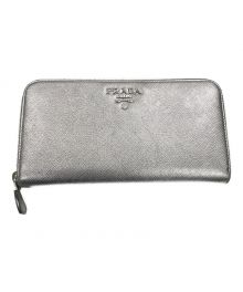 PRADA（プラダ）の古着「長財布　SAFFIANO METAL（サフィアーノメタル）」｜シルバー