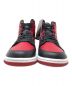 NIKE (ナイキ) スニーカー AIR JORDAN 1 MID（ナイキ エア ジョーダン 1 ミッド） ブラック×レッド サイズ:28cm 未使用品：18000円