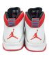 中古・古着 NIKE (ナイキ) スニーカー AIR JORDAN 10 RETRO BG（ナイキ エアジョーダン10 レトロ ボーイズグレードスクール） ホワイト×レッド サイズ:24.5cm 未使用品：7800円