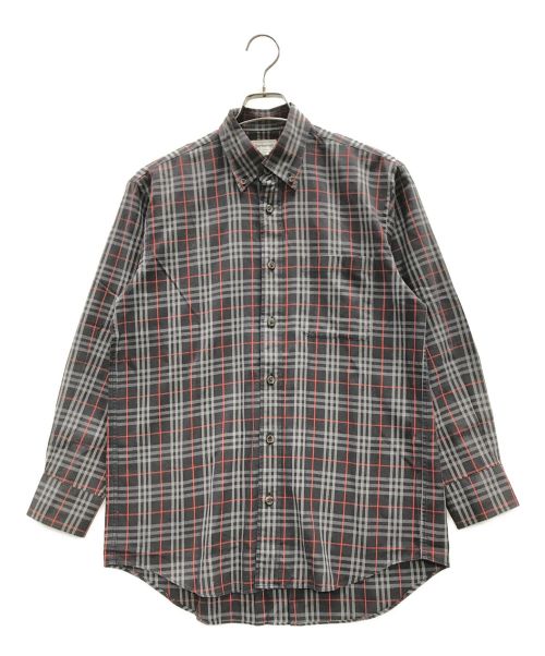 Burberry's（バーバリーズ）Burberry's (バーバリーズ) チェックシャツ ブラック×グレー サイズ:Mの古着・服飾アイテム