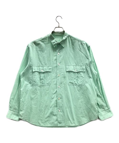 Porter Classic（ポータークラシック）Porter Classic (ポータークラシック) ロールアップシャツ グリーン サイズ:Lの古着・服飾アイテム