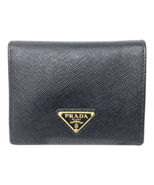 PRADA（プラダ）PRADA (プラダ) 2つ折り財布 ブラック サイズ:実寸サイズにてご確認ください。の古着・服飾アイテム