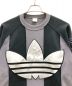 adidas (アディダス) ヴィンテージビッグロゴスウェット ブラック×グレー サイズ:M-L：6800円