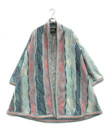 Coogi（クージー）の古着「3Dニットコート」｜ブルー×ピンク