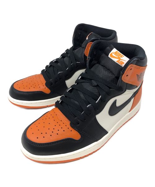 NIKE（ナイキ）NIKE (ナイキ) スニーカー AIR JORDAN 1 RETRO HIGH OG(エア ジョーダン 1 レトロ ハイ オリジナル) ブラック×オレンジ サイズ:27cmの古着・服飾アイテム