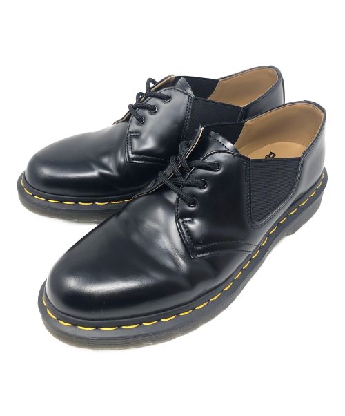 Dr.Martens（ドクターマーチン）Dr.Martens (ドクターマーチン) 3ホールシューズ GUSSET(ガセット) ブラック サイズ:UK8の古着・服飾アイテム