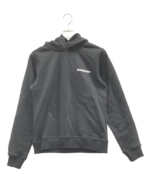 BURBERRY（バーバリー）BURBERRY (バーバリー) プルオーバーパーカー HOSPERY SQUARE PRINT COTTON HOODIE（ホースフェリースクエアプリントコットンフーディー） ブラック サイズ:Mの古着・服飾アイテム