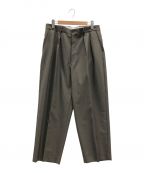 STEVEN ALANスティーブンアラン）の古着「チノパンツ MGD IN 2PLEATED DRESS TROUSERS」｜ブラウン