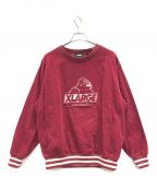 X-LARGEエクストララージ）の古着「SLANTED OG CORDUROY CREWNECK（スランテッド オージー コーデュロイ クルーネック）」｜レッド