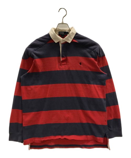 POLO RALPH LAUREN（ポロ・ラルフローレン）POLO RALPH LAUREN (ポロ・ラルフローレン) パッド入りラガーシャツ ネイビーRed サイズ:Mの古着・服飾アイテム