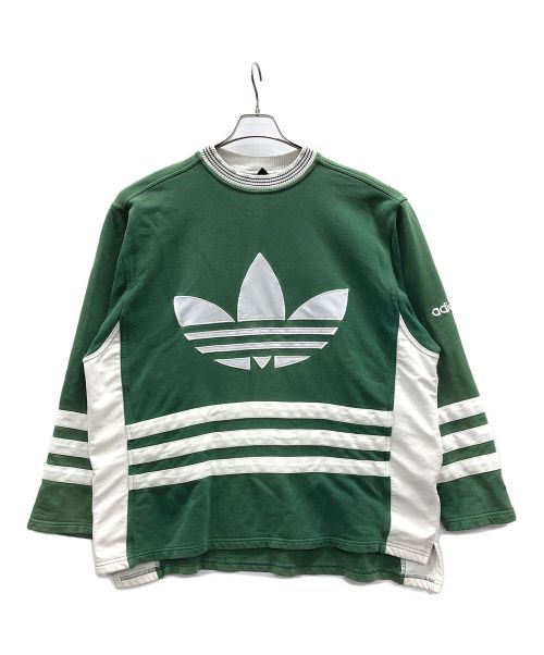 adidas（アディダス）adidas (アディダス) ヴィンテージスウェット グリーン サイズ:Lの古着・服飾アイテム