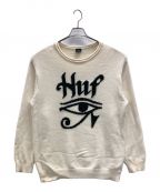 HUFハフ）の古着「ニット HORUS JACQUARD SWEATER（ホルス ジャガード セーター）」｜アイボリー×ブラック