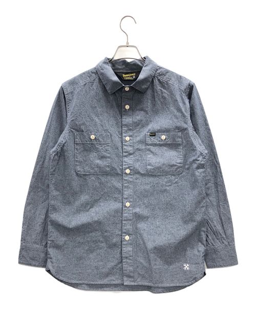 BLUCO WORK GARMENT（ブルコ ワーク ガーメント）BLUCO WORK GARMENT (ブルコ ワーク ガーメント) ワークシャツ CHAMBRAY WORK SHIRT(シャンブレーワークシャツ) ライトグレー サイズ:Mの古着・服飾アイテム