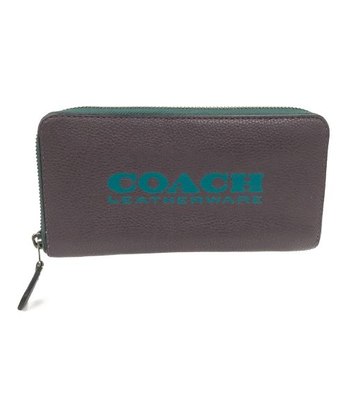 COACH（コーチ）COACH (コーチ) 長財布 アコーディオン ウォレット パープル サイズ:実寸サイズにてご確認ください。の古着・服飾アイテム