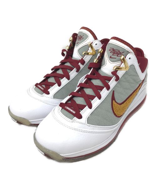 NIKE（ナイキ）NIKE (ナイキ) ミッドカットスニーカー LeBron 7 MVP(レブロン 7 MVP） ホワイト×レッド サイズ:26.5cmの古着・服飾アイテム