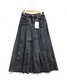 MAISON SPECIAL（メゾンスペシャル）の古着「スカート Pleated Denim Skirt(プリーツデニムスカート)」｜ブラック