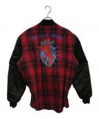 MARCELO BURLON COUNTY OF MILANマルセロ バーロン カウンティ オブ ミラン）の古着「中綿ジャケット Cupido（キューピッド） ボンバー ジャケット」｜ブラック