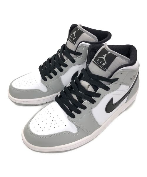 NIKE（ナイキ）NIKE (ナイキ) スニーカー AIR JORDAN 1 MID(エアジョーダン 1 ミッド) グレー×ホワイト サイズ:27cmの古着・服飾アイテム