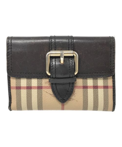 BURBERRY（バーバリー）BURBERRY (バーバリー) 2つ折り財布 ブラウン×ベージュ サイズ:実寸サイズにてご確認ください。の古着・服飾アイテム