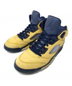 NIKEナイキ）の古着「スニーカー AIR JORDAN 5 RETRO SE(エア ジョーダン 5 レトロ シーズナル エディション)」｜イエロー×ネイビー