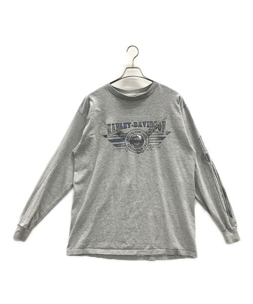 HARLEY-DAVIDSON（ハーレーダビッドソン）HARLEY-DAVIDSON (ハーレーダビッドソン) ロングスリーブTシャツ グレー サイズ:XLの古着・服飾アイテム