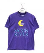 Hanesヘインズ）の古着「Tシャツ MOON RIVER ヴィンテージシャツ」｜パープル