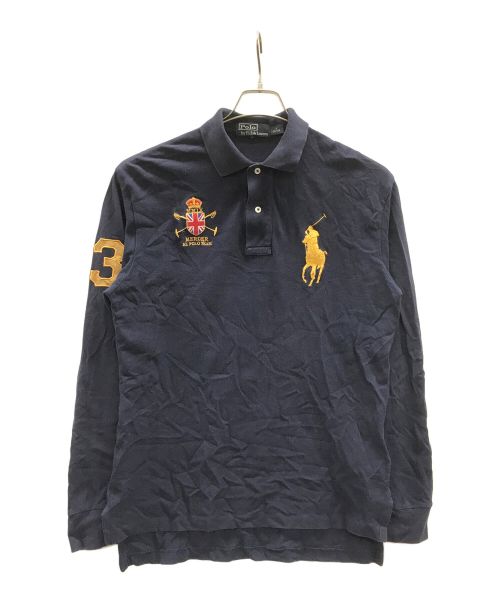 POLO BY RALPH LAUREN（ポロ バイ ラルフローレン）POLO BY RALPH LAUREN (ポロ バイ ラルフローレン) ポロシャツ　ロゴ刺繍ビックポニー ネイビー サイズ:Sの古着・服飾アイテム