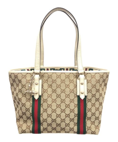 GUCCI（グッチ）GUCCI (グッチ) トートバッグ GG シェリーライン ベージュ サイズ:実寸サイズにてご確認ください。の古着・服飾アイテム