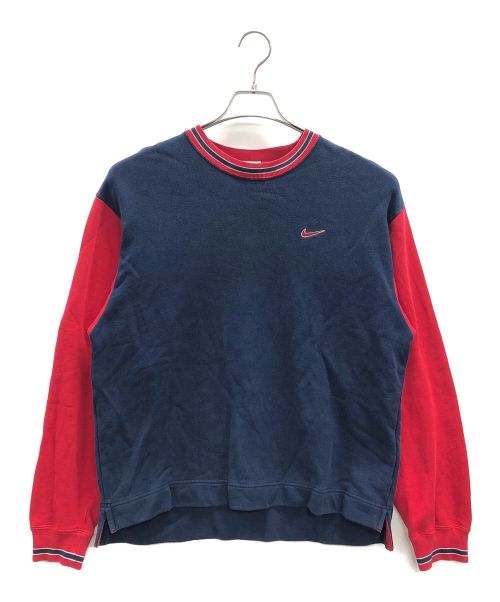 NIKE（ナイキ）NIKE (ナイキ) 90’S ヴィンテージスウェット ネイビー×レッド サイズ:Mの古着・服飾アイテム