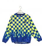 F.C.R.B.×SOPH.エフシーアールビー×ソフネット）の古着「ゲームシャツ CHECKER FLAME PISTE（チェッカー  フレイム ピステ）」｜ブルー系