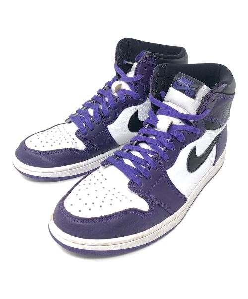 NIKE（ナイキ）NIKE (ナイキ) スニーカー AIR JORDAN 1 RETRO HIGH OG(エア ジョーダン 1 レトロ ハイ OG) ホワイト×パープル サイズ:26.5cmの古着・服飾アイテム