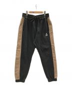 WIND AND SEAウィンド アンド シー）の古着「SWEAT TRUCK PANTS （スウェット トラック パンツ）」｜ブラック×ベージュ