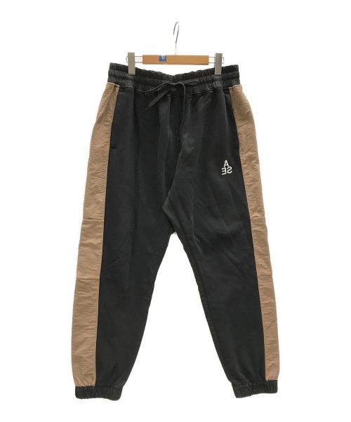 WIND AND SEA（ウィンド アンド シー）WIND AND SEA (ウィンダンシー) SWEAT TRUCK PANTS （スウェット トラック パンツ） ブラック×ベージュ サイズ:Lの古着・服飾アイテム