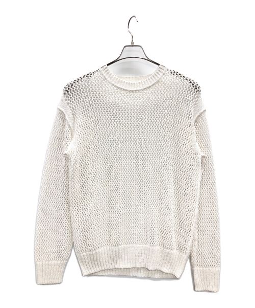 ESLOW（エスロー）ESLOW (エスロー) ニット MESH SWEATER(メッシュセーター) ホワイト サイズ:9の古着・服飾アイテム