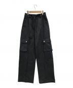 Han Kjobenhavnハン コペンヘーゲン）の古着「トラウザーパンツ COTTON BAGGY TROUSERS（コットン バギー トラウザーズ）」｜ブラック