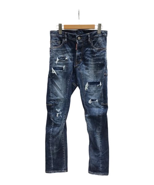 DSQUARED2（ディースクエアード）DSQUARED2 (ディースクエアード) デニムパンツ TIDY BIKER JEANS （タイディー バイカー ジーンズ） ブルー サイズ:実寸サイズにてご確認ください。の古着・服飾アイテム