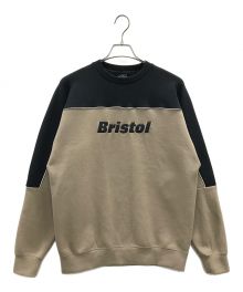 F.C.R.B.（エフシーアールビー）の古着「スウェット ラグランスリーブ TECH SWEAT OVERSIZED CREWNECK TOP（テック スウェット オーバーサイズド クルーネック トップ）」｜ブラック×ベージュ