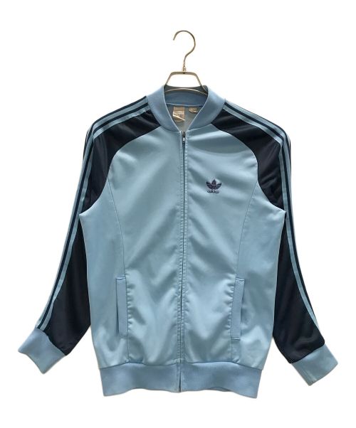 adidas（アディダス）adidas (アディダス) VENTEX (ヴェンテックス) 70S ヴィンテージジャージ トラックジャケット ブルー×ネイビー サイズ:実寸サイズにてご確認ください。の古着・服飾アイテム