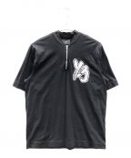 Y-3ワイスリー）の古着「ハーフジップネックTシャツ」｜ブラック