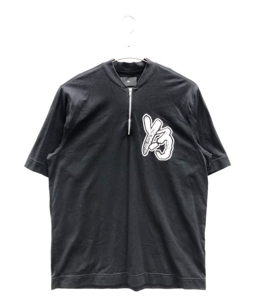 Y-3（ワイスリー）Y-3 (ワイスリー) ハーフジップネックTシャツ ブラック サイズ:M/Mの古着・服飾アイテム