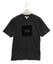 Y-3（ワイスリー）の古着「Tシャツ スクエアラベルロゴ Tシャツ」｜ブラック