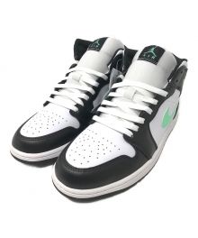 NIKE（ナイキ）の古着「スニーカー Air Jordan 1 Mid "Green Glow"(エアジョーダン1 ミッド "グリーングロー")」｜ホワイト×ブラック×グリーン