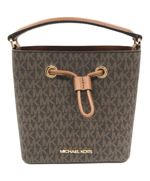 MICHAEL KORS（マイケルコース）MICHAEL KORS (マイケルコース) 2WAYバッグ ハンドバッグ ショルダーバッグ MK総柄 ブラウン サイズ:実寸サイズにてご確認ください。の古着・服飾アイテム